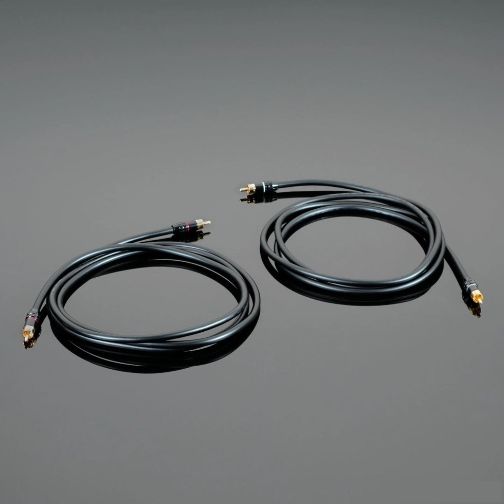 Transparent Hardwired RCA Interconnect Cables